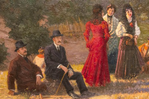 Juan José Gárate yJerónimo Vicente (con bastón)